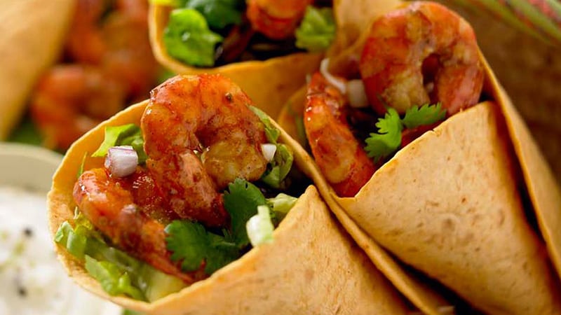 prawn fajitas